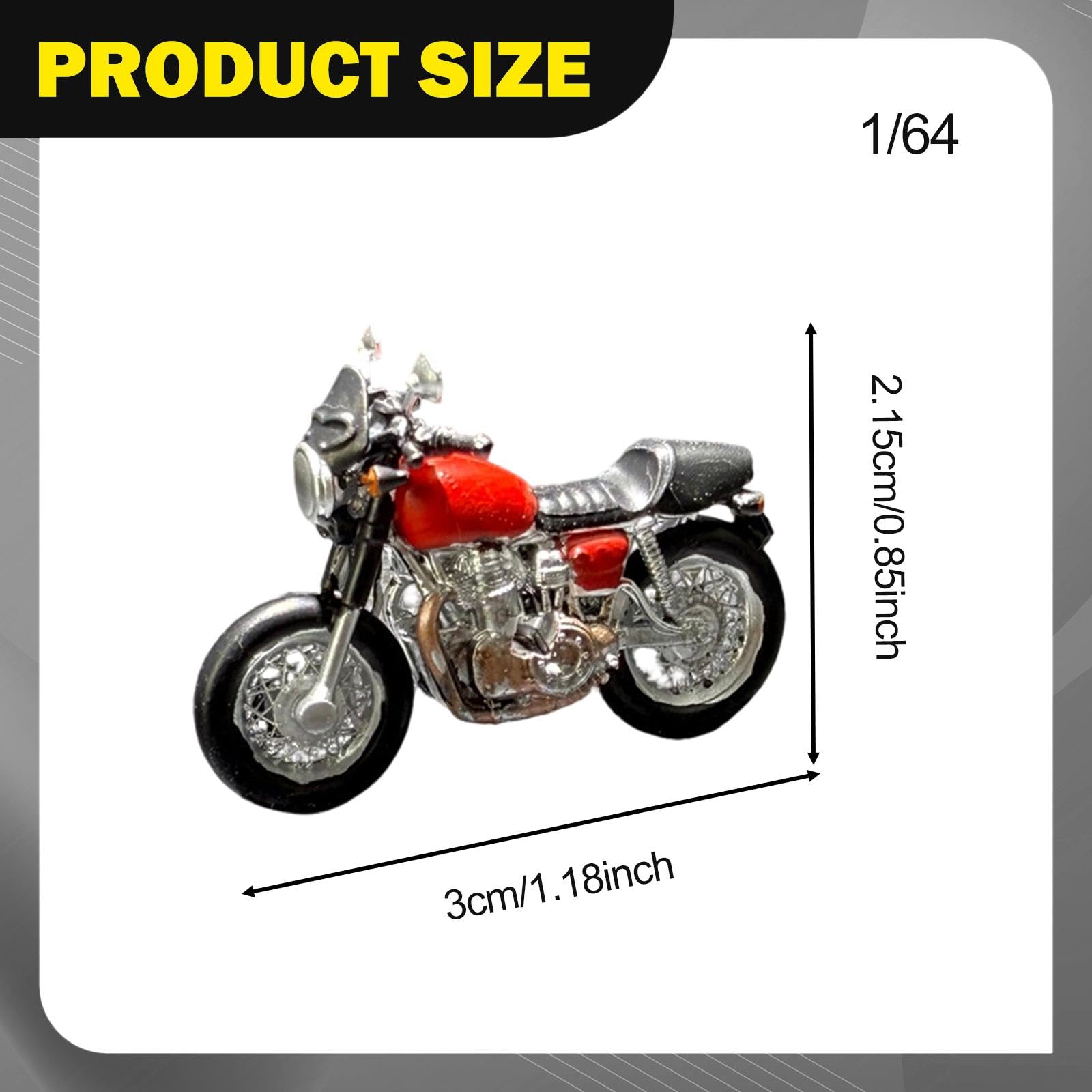 Amazon | Yotijay ミニチュアバイク 1/64スケール 樹脂製